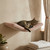 Crescent cat wall shelf with plush cushion, metal base - CatsPlay.com