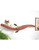 Flow cat wall shelf and perch with plush cushion - metal base, left orientation