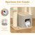 63" Modern Cat Tower with Condo and Hammock - view 6