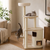 60-inch cat tower with birch plywood frame and 2-story bamboo condo - CatsPlay.com