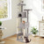 84-inch large cat tower with wide base, 2 condos and 2 plush perches - CatsPlay.com