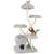 65" Cat Tower with Flower Platforms and Metal Base - view 3