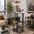 59-inch cat tree with fence-style condo and large washable top perch - CatsPlay.com