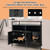 hidden cat litter box cabinet double doors - view 2