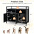 hidden cat litter box cabinet double doors - view 3