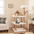 Solid wood cat tower 60 inch tall with spacious condo and dual perches - CatsPlay.com