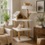wood cat tower 60 inch tall with spacious condo and dual perches - CatsPlay.com