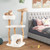 49" solid wood cat tree with cattail basket - view 2