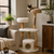Solid wood cat tree 49 inch with cattail basket perch and enclosed condo - CatsPlay.com