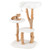 44" solid wood cat tree with large perch - view 3