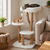 Solid wood cat tree 44 inch with large top perch and natural jute scratching posts - CatsPlay.com