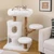 Modern solid wood cat tree 30 inch with real pear wood branches and large top perch - CatsPlay.com