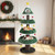 70" Christmas Cat Tower with Enclosed Top Perch