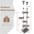 Floor-to-Ceiling Cat Tower, Adjustable 93"-105.5"