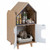 Wooden Cat House Litter Box Enclosure with Shelf