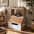 Wood and white cat tower with scratcher, cushioned perch, and hideaway den - CatsPlay.com