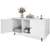 Two-door mid-century cat litter box cabinet with open center access - CatsPlay.com
