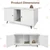 Two-door mid-century cat litter box cabinet with open center access - CatsPlay.com