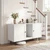 Two-door mid-century cat litter box cabinet with open center access - CatsPlay.com