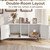 Two-door mid-century cat litter box cabinet with open center access - CatsPlay.com