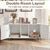 Two-door mid-century cat litter box cabinet with open center access - CatsPlay.com