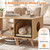 40" Coffee Table Cat House with Open Shelf