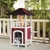 2-Story Wooden Cat House with Asphalt Roof and Rain Curtain