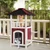 2-Story Wooden Cat House with Asphalt Roof and Rain Curtain