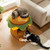 Hamburger-Shaped Cat Nest with Plush Toy