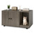 Wooden Cat Litter Enclosure with Scratching Board