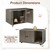 Wooden Cat Litter Enclosure with Scratching Board