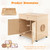 Cat Litter Enclosure with Sisal Scratching Doors