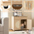 Cat Litter Enclosure with Sisal Scratching Doors