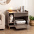 Cat Litter Box Enclosure with Flip-Down Door and Scratching Mat - view 2