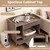 Cat Litter Box Enclosure with Flip-Down Door and Scratching Mat - view 7