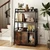 Cat Litter Box Enclosure with Storage Shelves and Scratcher - view 2