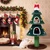 54 inch Christmas Cat Tree with 2 Private Condos and Hanging Stars - CatsPlay.com