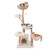 58 inch Pear Wood Cat Tower with Flower Platforms and Hammocks - CatsPlay.com