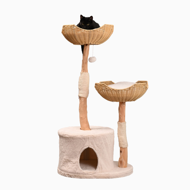 Double Basket and Condo 47 Inch Cat Tree (AMNI)