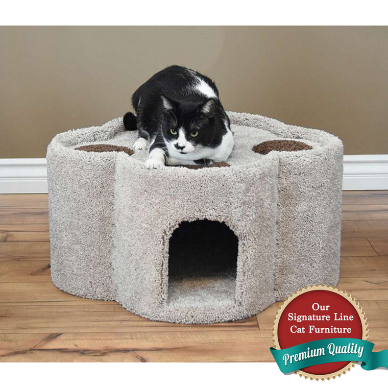 Cat's Choice Paw Print Cat Condo House