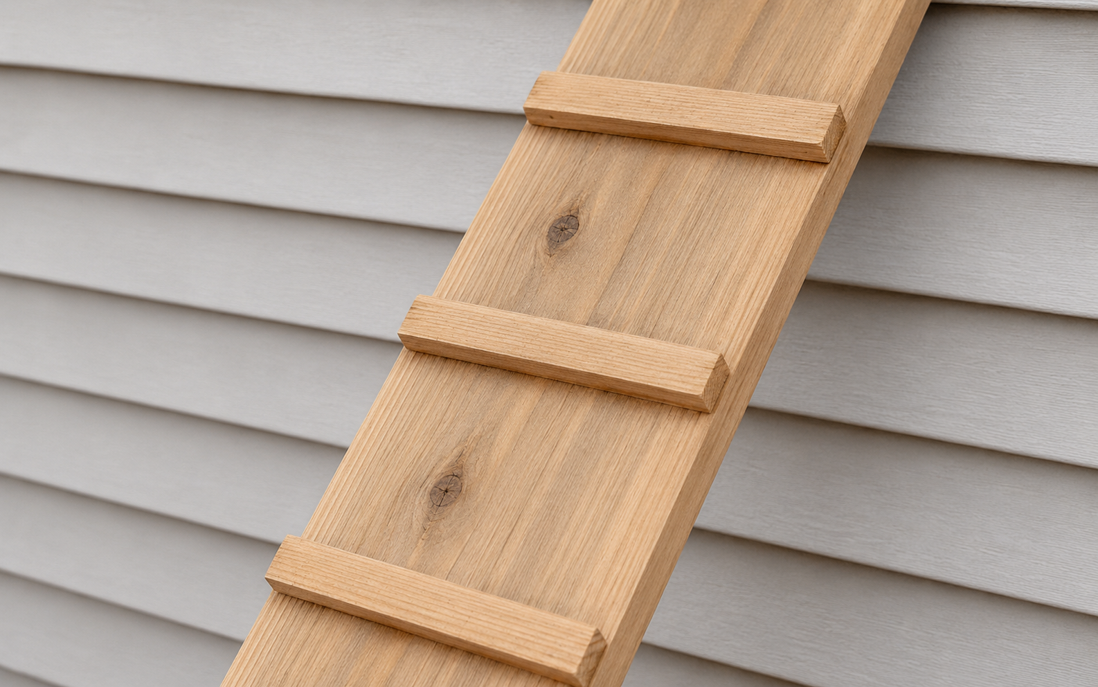 Weatherproof mounting hardware on an outdoor cat wall shelf