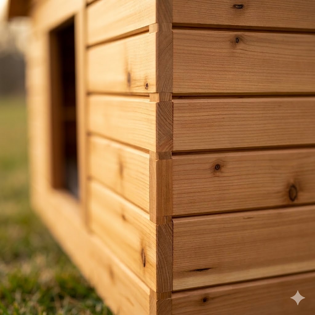 Cedar cat house joinery detail