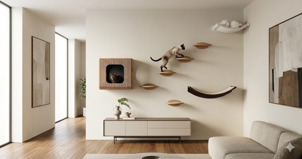 Modern Cat Wall Climbing System Hero