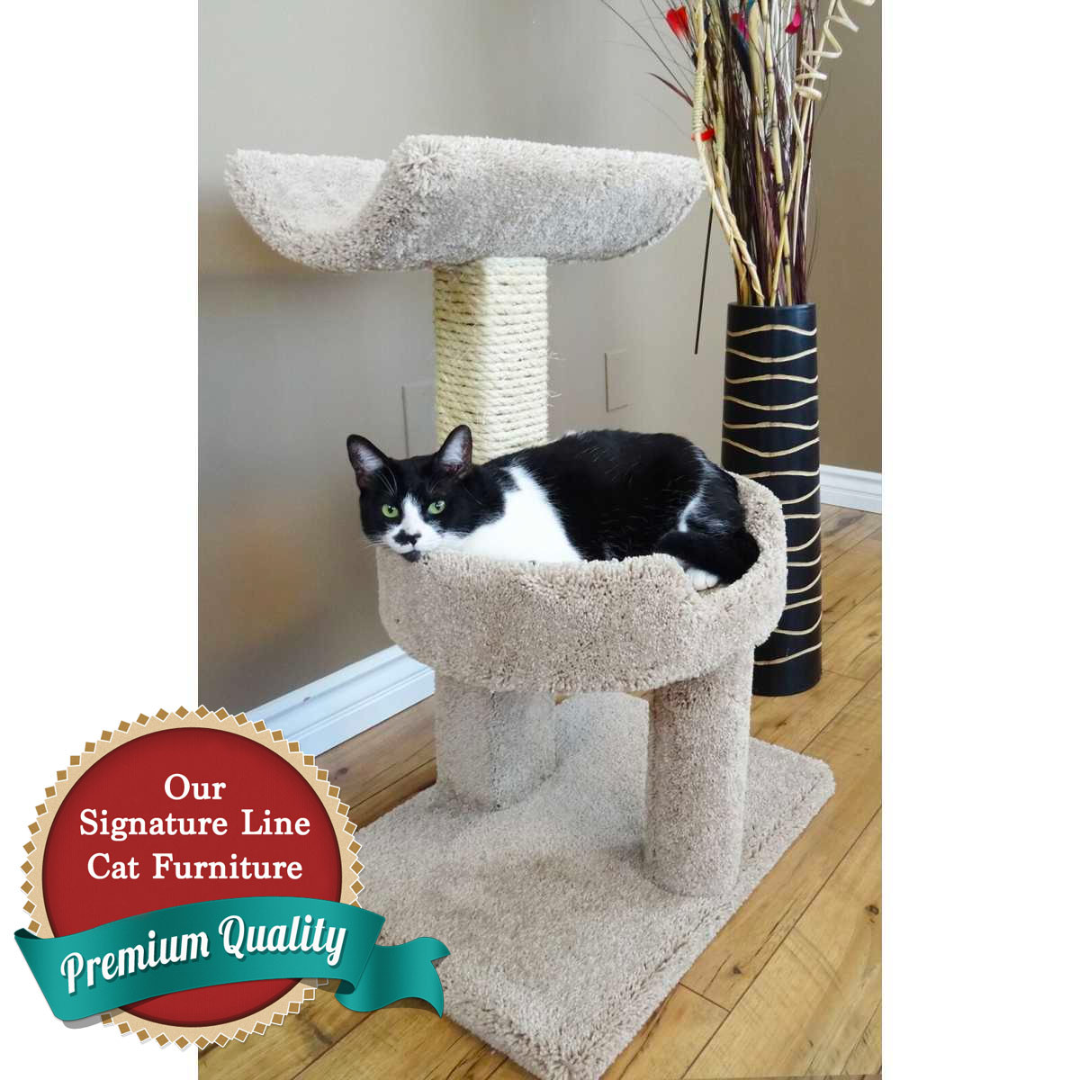 Cat's Choice 31 Inch Tub and Cradle Sleeper NO added sisal/Beige