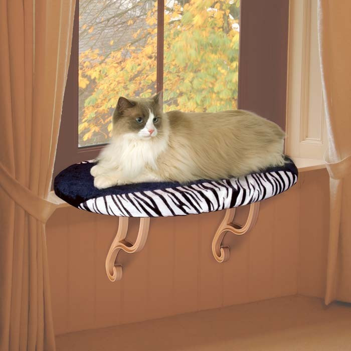 K&H Deluxe Kitty Sill Perch Zebra KH9096