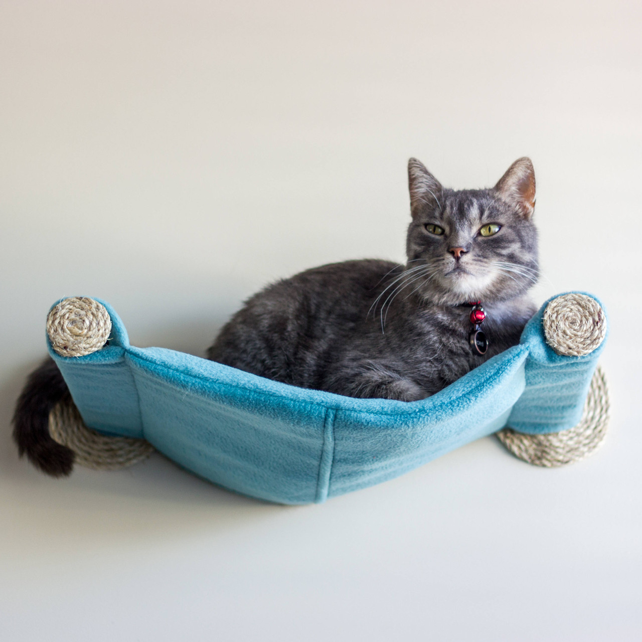 Cat Hammock - Wall Mounted Cat Bed - Teal