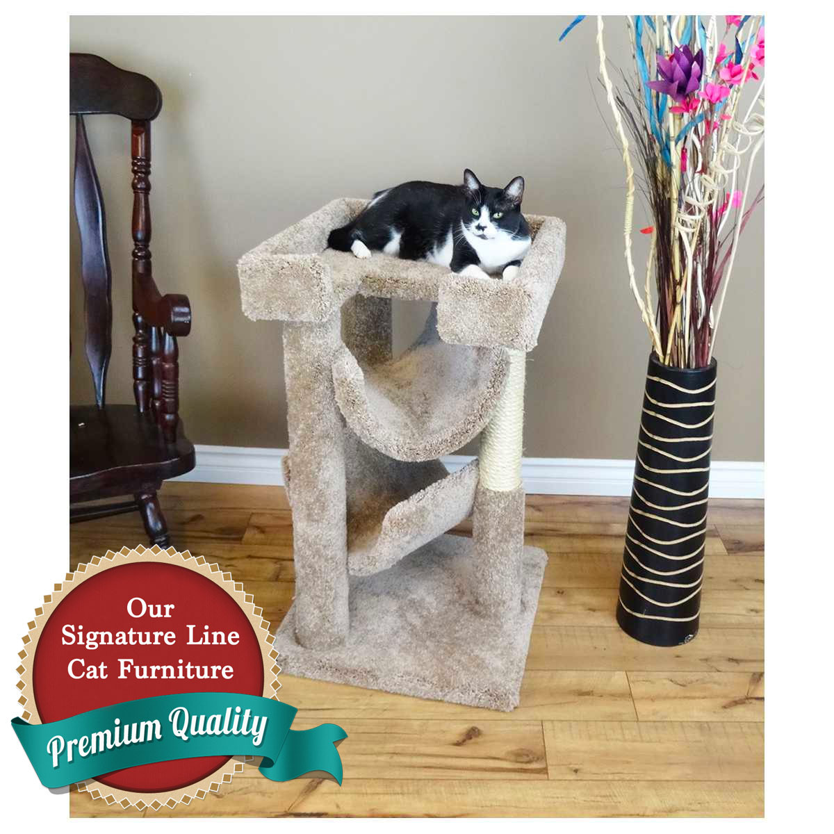 Cat's Choice 32 Inch Cradle Cat Tree NO added sisal/Beige