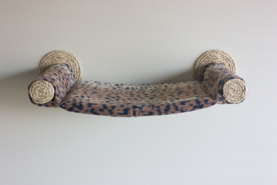 Cat Hammock - Wall Mounted Cat Bed - Dark Leopard
