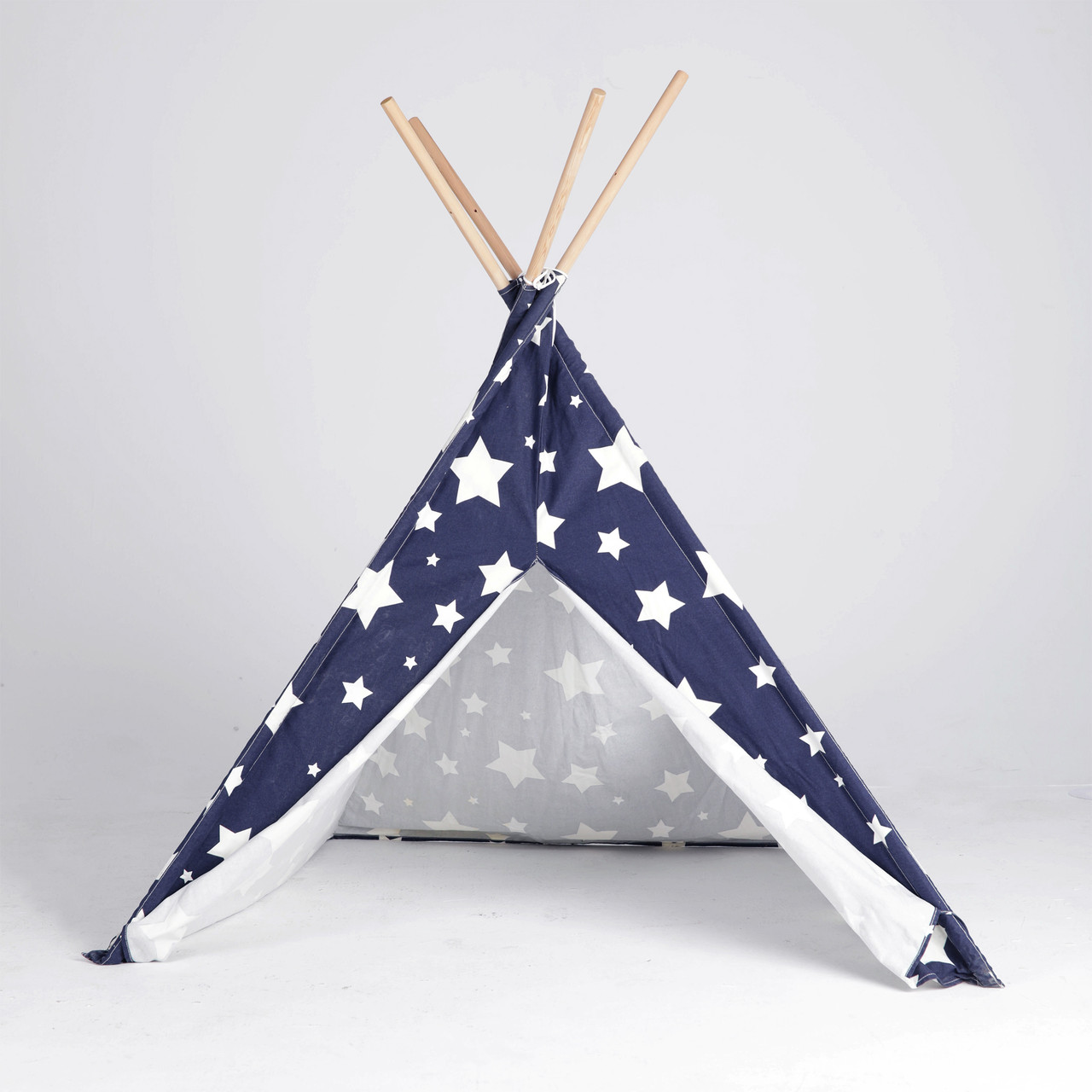 Cat TeePee - Blue with White Stars Large