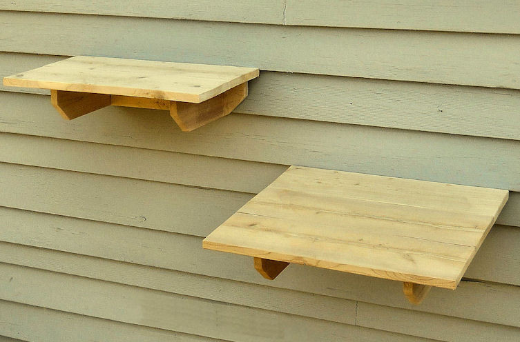 Outdoor Cedar Cat Wall System: Perch Small
